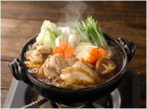 三和の純鶏名古屋コーチン鶏すき鍋スープ調理イメージ